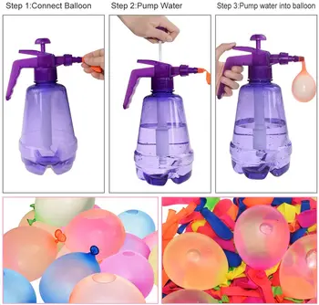 Smešno Vodo Balon Črpalne Postaje s 480 Vodo Baloni in Vodne Črpalke Inflacije Žogo za Otroke Rojstni dan Bomba Naključno Barvo