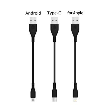 SooPii Kratkimi Kabli za Več Vrat USB Polnilnik 7 inch za Iphone Tip-C Android USB kratkimi kabli za Polnjenje Postajo 3 KOS