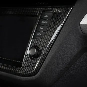 Sprememba iz ogljikovih vlaken dekorativni navigacijski zaslon sliko v avto Za Volkswagen VW Tiguan mk2 2016 17 2018 2019