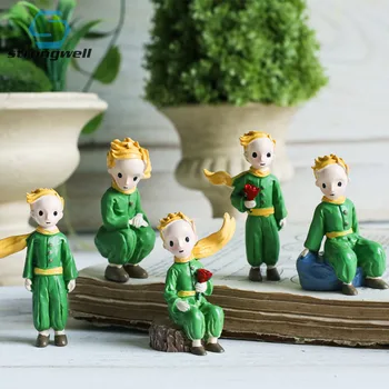Strongwell Doma Dekor Miniaturni Model, Mali Princ Otrok Postelji Dekoracijo Dodatki Smole Slika Ornament Obrti