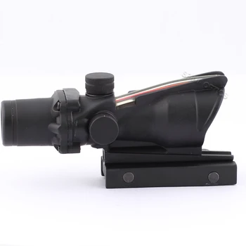 Taktično Lovska Puška Področje Optične Pogled Airsoft ACOG 4X32 Airsoft Obseg Pravi Rdeča Vlakna Riflescope