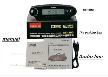 Tecsun Radio MP-300 DSP UKV Stereo USB MP3 Predvajalnik za Namizje Ura ATS Budilka Črna FM Prenosni Radijski Sprejemnik Y4137A Tecsun MP300