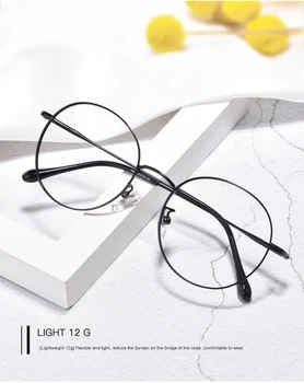 Titana Očal Okvir Moških Ultralahkih Retro Kratkovidnost Optična Očala Letnik Okrogle Očala Moški Ženske Očala Anti-Modra