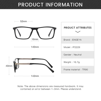 Tr90 Moških Očal Okvir Poslovnih Kovinski Celotno sliko Ženske, Pregleden Kvadratni Okvir Očal Očala Okvir #IP2229