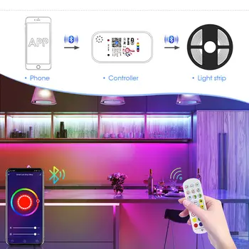 Tuya WiFi Smart LED Krmilnik 4 Pin RGB LED Trak Svetlobe Contoller 5-24V APP 24key Daljinsko Glasovni Nadzor Dela z Alexa Echo