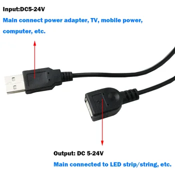 USB Senzor Gibanja Stikalo 5 Človeškega Telesa Infrardečo nastavljiva LED Luči Niz Trakovi Stikalo Krmilnika JQ