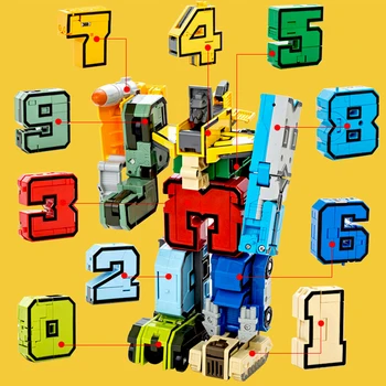 Ustvarjalno Sestavljanje Izobraževalne Bloki Dejanje Slika Število Preoblikovanje Robot Deformacije, Letalo, Avto Darila Igrače Za Otroke