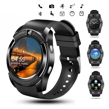 V8 Pametno Gledati Šport Nepremočljiva Smartwatch Bluetooth sinhronizacija korak štetje Zapestnica Srčni utrip Fitnes Tracker
