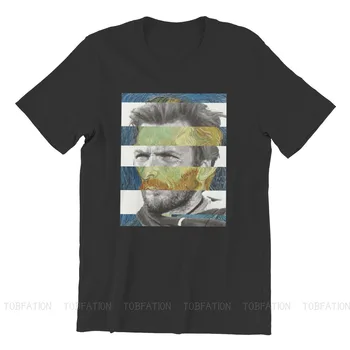 Vincent Van Gogh Post-Impresionizem Slikar TShirts za Moške Self Portrait Clint Eastwood Moda Crewneck Bombaž Majica 2020