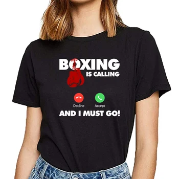 Vrhovi Majica s kratkimi rokavi Ženske, boksarske kliče in moram Smešno Harajuku Tiskanja Tshirt Ženske