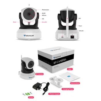 Vstarcam 720P ali 3MP Brezžični WiFi IP Kamera za Nadzor CCTV Kamere Varnostne Kamere IR Nočno Vizijo PTZ Baby Monitor, Fotoaparat