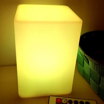 W10*L10*H15cm LED Kvadratne Kocke Luminouxe Razsvetljavo Noč Svetlobe S 16 Barva Spreminja, Za Bar Pohištvo Doma Spalnica 1pc