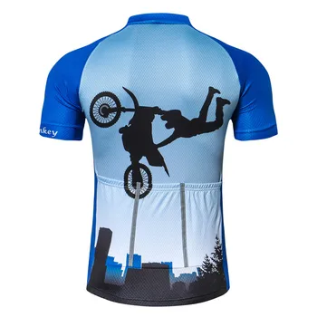 Weimostar Blue Mountain Bike Jersey Top Poletni Kratek Sleeve Kolesarjenje Jersey Majica Maillot Ciclismo Pro Team Kolo Nositi Oblačila,