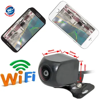 WIFI Obračanje Fotoaparat Dash Cam Star Noč Avto Pogled od Zadaj Kamero Mini Telo Nepremočljiva Tahografske za iPhone in Android