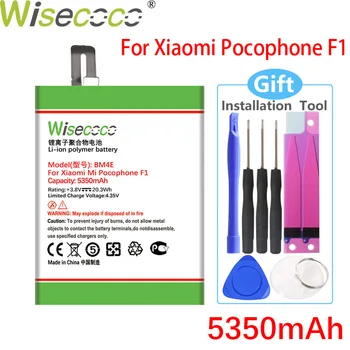 WISECOCO 5350mAh BM4E Baterija Za Xiaomi MI Pocophone F1 Poco F1 Telefon Visoke Kakovosti Baterija+Številko za Sledenje