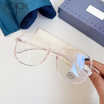 XojoX Anti Modra Svetloba Očal Okvir Ženske Modni TR90 Očala Okvir Moških Računalnik Očala Pregleden Optičnih Očal