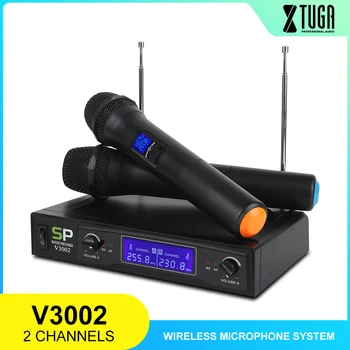 XTUGA SOUNDPROGRESS V3002 VHF Brezžičnega Mikrofon Sistema z Ročna mic zakonsko način kanal design anti-motnje