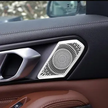 Za BMW X5 X6 X7 G05 G06 G07 2019-2020 notranje spremembe pribor zadnja vrata horn zvočnikov kritje aluminij zlitine dekoracijo