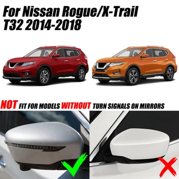 Za Nissan Lopov X-Trail X Trail 2016 2017 2018 Strani Ogledalo, Pogled Od Zadaj Krilo Chrome Kritje Trim Modeliranje Ploščo Avto Styling