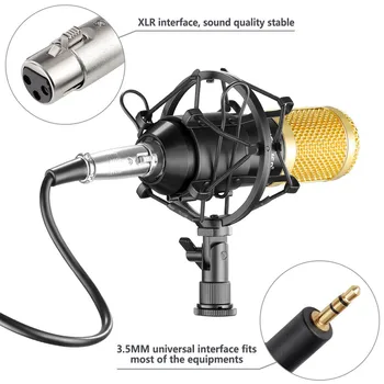 Za Radio Braodcasting Petje Snemanje KTV Karaoke BM 800 Mikrofon BM800 Mikrofon Kondenzatorski Snemanje Zvoka S Šok Gori