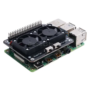 Za Raspberry Pi LED Dvojni Hladilni Ventilator Modul GPIO Širitev Odbor združljiv za Raspberry Pi 4 Model B 3B+/3B/4B