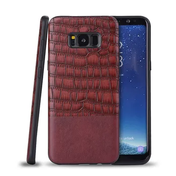 Za Samsung S8 S9 Primeru Luksuznih Krokodil Kože Usnjena torbica Za SAMSUNG Galaxy S8 S8+ S9 Kritje Hibridni Gume Polni Zaščitni Lupini