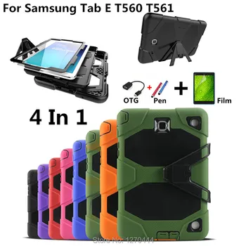 Za Samsung Tab E 9.6 Primeru Shockproof Težko Vojaško Težka Silikonski Krepak Pokrovček za Samsung Galaxy Tab E 9.6
