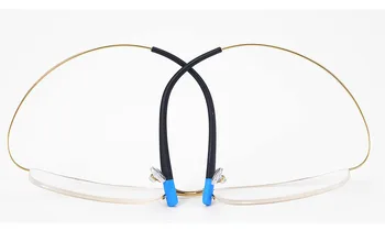 Čistega Titana Moških Očal Okvir Ultralahkih Kratkovidnost Recept Optični Pol Očala IP Plating Brezvijačno design