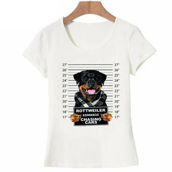 Ženska Majica S Kratkimi Rokavi Top Tees 2020 Ženske T-Shirt Poletje Moda Jack Russell Rottweiler Beagle Pes Tiskanja Zabavne Majice