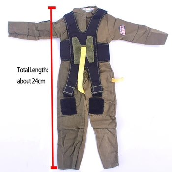 1/6 Obsega Ukrepe Slika Opremo Moška Oblačila Pilotni Coverall bo Ustrezala Pilotni enotno Jumpsuit Plašč F 12 Hottoys 1/6 Telo Slika