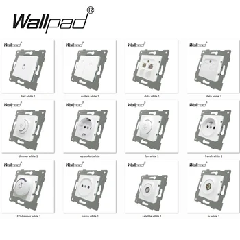 1 Banda Stikalo Wallpad 110-250V Elegantno Belo Plastično EU Evropski Stil 1 Banda 1 Način Zid, Stikalo s Kremplji Montaža
