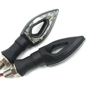 1 Par motorno kolo LED Vključite Opozorilne Luči Rumena Rezilo Lučka Indikatorska Blinker Nepremočljiva Univerzalno Utripa Moto Kolo Super Svetla