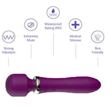 10 frekvenco močno palico, AV spredaj in zadaj dvojni vibrator stimulator klitorisa odraslih igrača G-spot z vibriranjem dildo, vibrator