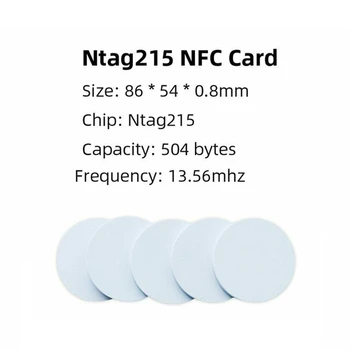 100 kozarcev/Veliko za NTAG215 NFC PVC Kovancev Čip Telefonov na Voljo Etikete Oznaka 215