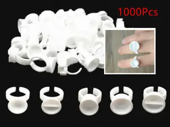 1000pcs Razpoložljivi Microblading Pigment Lepilo Obroči Tatoo Črnilo Imetnik S/M/L Obrvi Ličila, Dodatki za Podaljšanje Trepalnic Lepilo Pokal