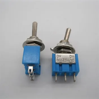 10pc/VELIKO Modro Mini Stikalo MTS-102 3-Pin SPDT NA-NA 6A 125VAC Miniaturni Preklop Stikala+10pcs Nepremočljiva Skp