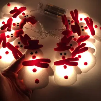10Pcs Snežaka LED Luči Vesel Božič Luči Niz Navidad Deco Za Dom Božično Drevo Okraski Visi Otroci Noel Darilo Igrače