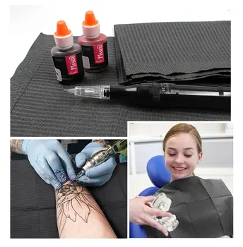 125PCS Black Nepremočljiva Tatoo Čiščenje Krpe za Enkratno uporabo Tatoo Čiščenje Robčki Tabela Pad Krpo Tattoo Oprema