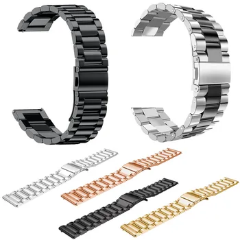 18 mm 20 mm 22 mm Watch Band za Samsung Galaxy Watch 42mm 46mm Prestavi S2 S3 Trak Prodnate Čas Amazfit Stratos 2 Nerjavečega Jekla Pasu