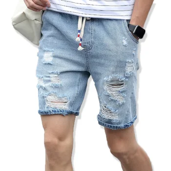 2019 Moške kratke Hlače Znamke Poletje Nove Moške Jeans Hlače, Plus Velikost Modni Oblikovalci Bombaž Hlače Jeans Moške Vitek Jeans Hlače Moški