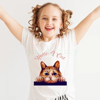 2020 nova otroška T-shirt o-vratu kratek rokav obleka bombaž živali tiskanja belega T-shirt fantje in dekleta univerzalno T-shirt chi