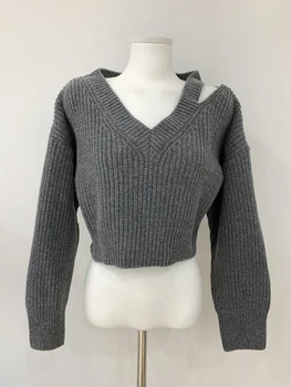2020 Novo prispeli pletene džemper pulover za žensko polno rokav toplo priložnostne svoboden pletenje ženski pulover