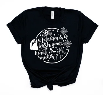 2020 Ženske Sanje Je Želim Vam Srce Naredi Majica Pravljica Zgleduje Grafični T-shirt Smešno Ponudbo Srajce Srčkan Ulzzang Vrhovi