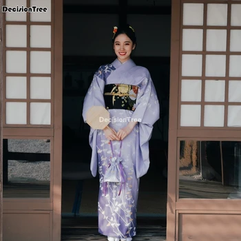 2021 ženske letnik kimono obleko japonski slog samurai cosplay outsiut šifon yukata haori letnik dnevno gejša kimono plašč