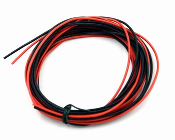22 Merilnik Električne Žice Črna In Rdeča Fleksibilno Silikonsko Žice, Pocinkane Bakrene Žice, spojke s hitro
