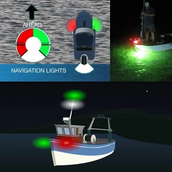 2Pcs Morski Čoln Jahta Univerzalno Navigacijske Luči Dc12V Morski Led Navigacija Svetlo Rdeča in Zelena Čoln Stranska Svetloba