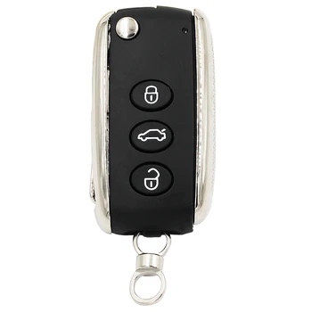 3 Gumbi Spremenjen Zložljiva Flip Prazno Fob Tipko Primeru Oddaljene Pametni Ključ Lupini za Bentley