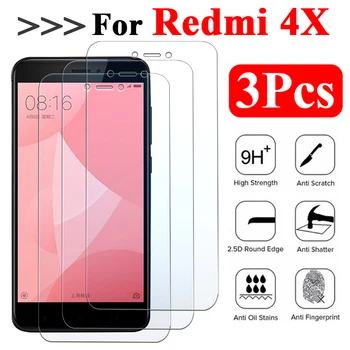 3 kos Zaščitno Steklo Za Xiaomi Redmi 4X 4A Kaljeno Oklep Xiomi Redmi Opomba 4 X redmi4x redmi4 note4 Screen Protector Film