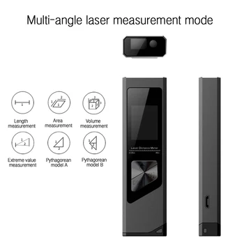 40M Smart Digitalni Laser Rangefinder Super Tanek Distance Meter Obseg Prenosni USB Polnjenje Mini Ročni Merjenje Razdalje