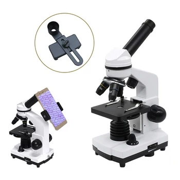 40X-1600X Profesionalni Biološki Mikroskop Spojina LED Oko Študent Mikroskop Biološki Raziskovanje Pametni Adapter